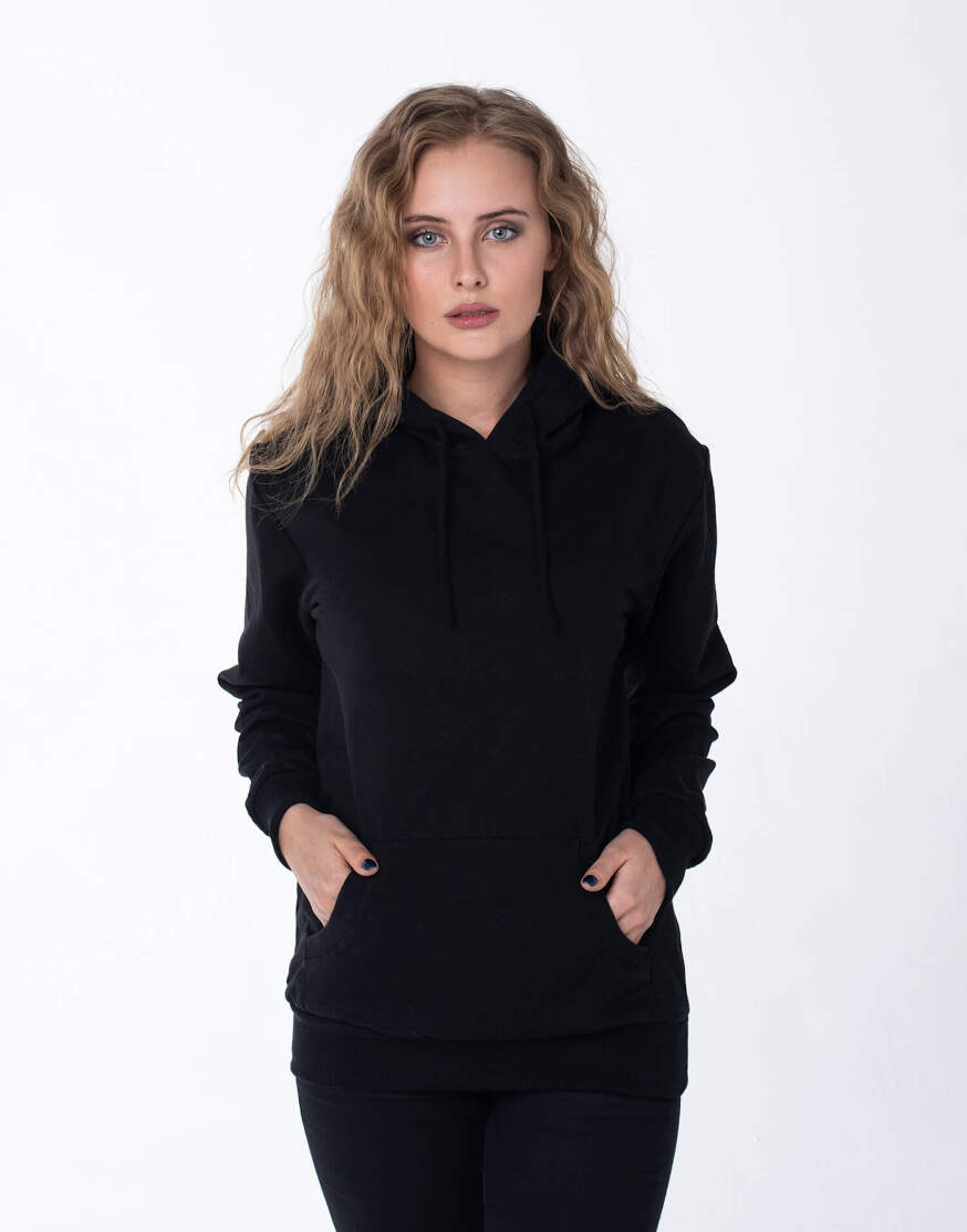 Чёрное женское худи оптом